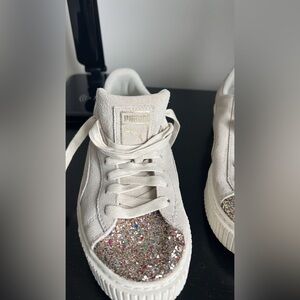 Puma Cream Sneakers with Glitter Details